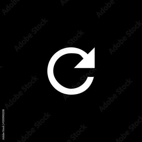 Clockwise Rotation Arrow
