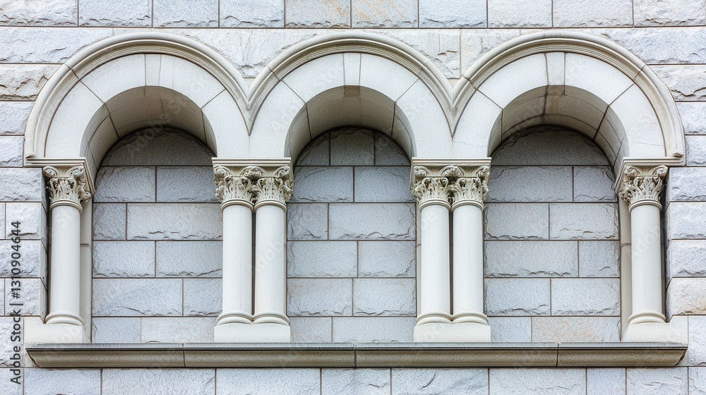 Obraz premium Architectural Arches with Columns in Neoclassical Style