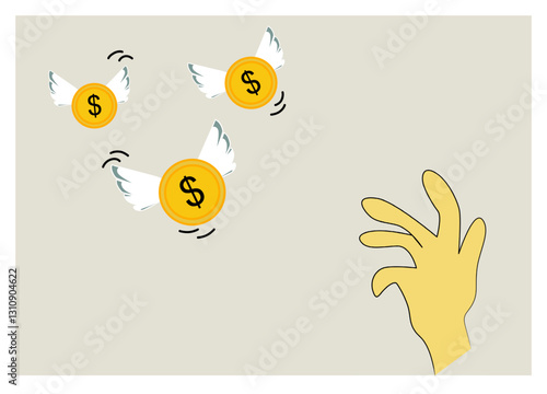 Money loss, deducing salary and out of money in economic downturn situation 