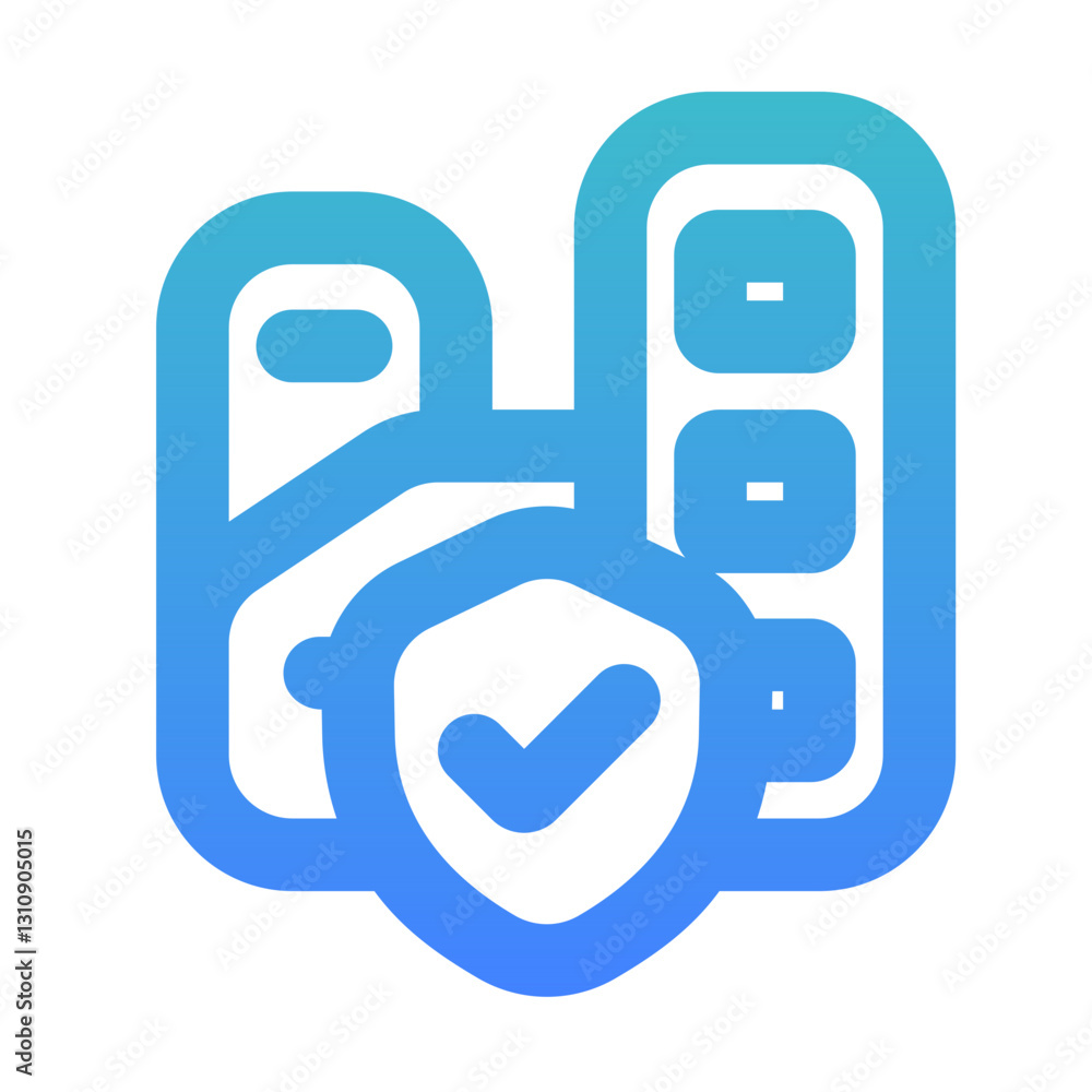 trusted company outline gradient style