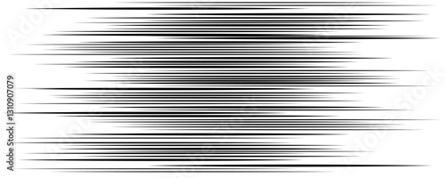 Abstract black horizontal lines creating a dynamic sense of speed and movement against a white background resembling motion in graphic design.