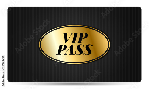 Premium VIP pass card template. Elegant vector illustration for party, award, casino, events, hotel, airlines, membership