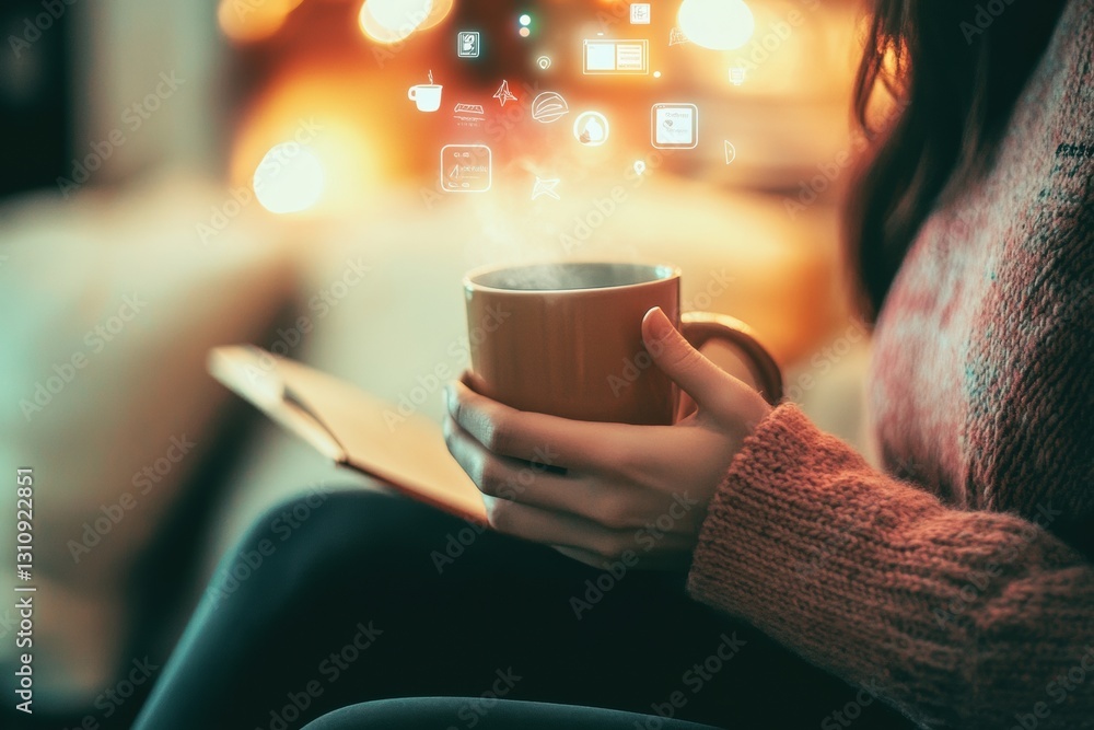 Mindful Digital Wellness Cozy Gen Z Comfort Tech Moment - Immersive Self-Care Lifestyle with Soft Connectivity and Warm Ambient Relaxation Mindful Digital Wellness Cozy Gen Z Comfort Tech Moment - Immersive Self-Care Lifestyle with Soft Connectivity and Warm Ambient Relaxation