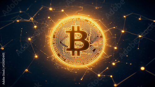 A mesmerizing blockchain and cryptocurrency concept wallpaper