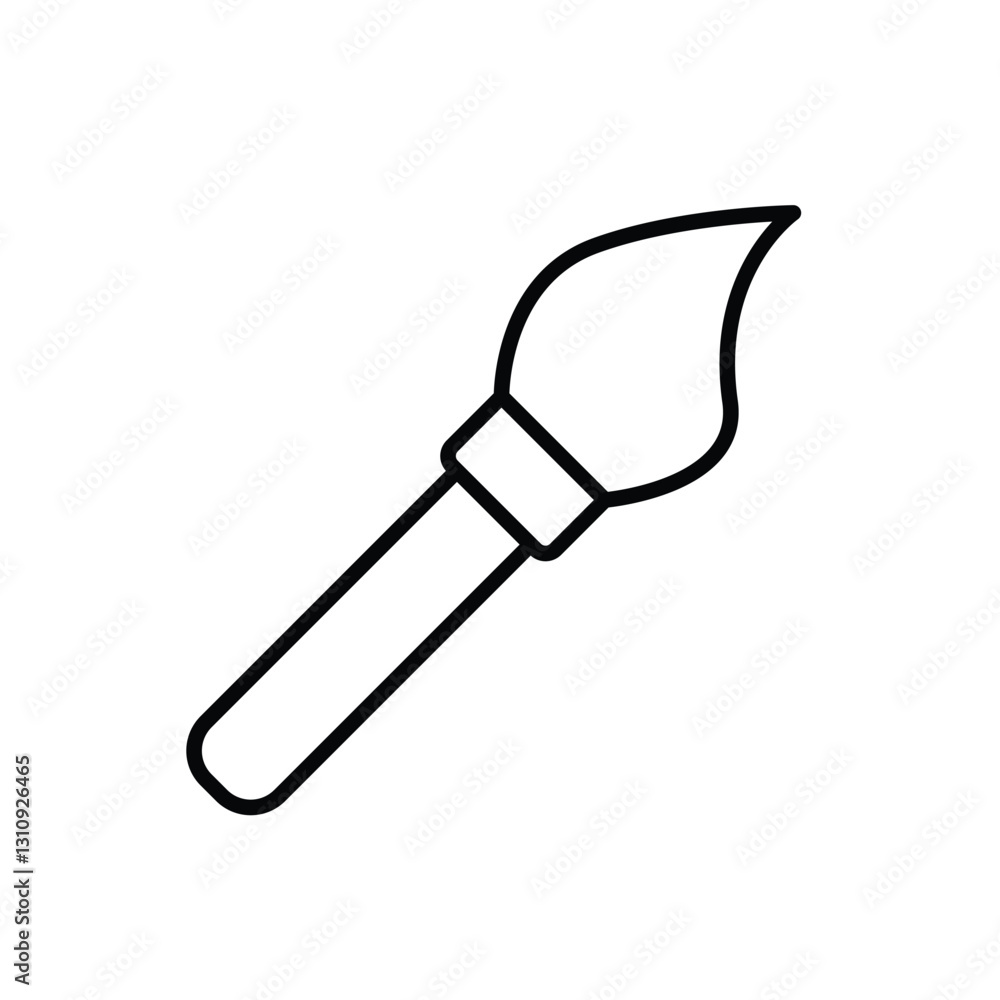 Minimalist Paint Brush Line Icon Minimalist Paint Brush Line Icon