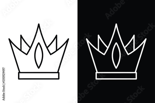 Royal Crown Collection. Sleek Line Art for Modern Branding