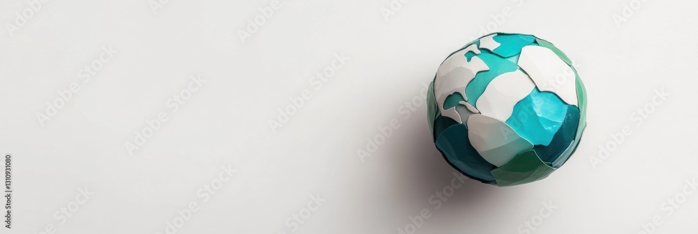 Naklejka premium Earth Day Eco-Innovation Sustainable Design Globe Visualizing Climate Resilience for Global Marketing and Green Technology Branding