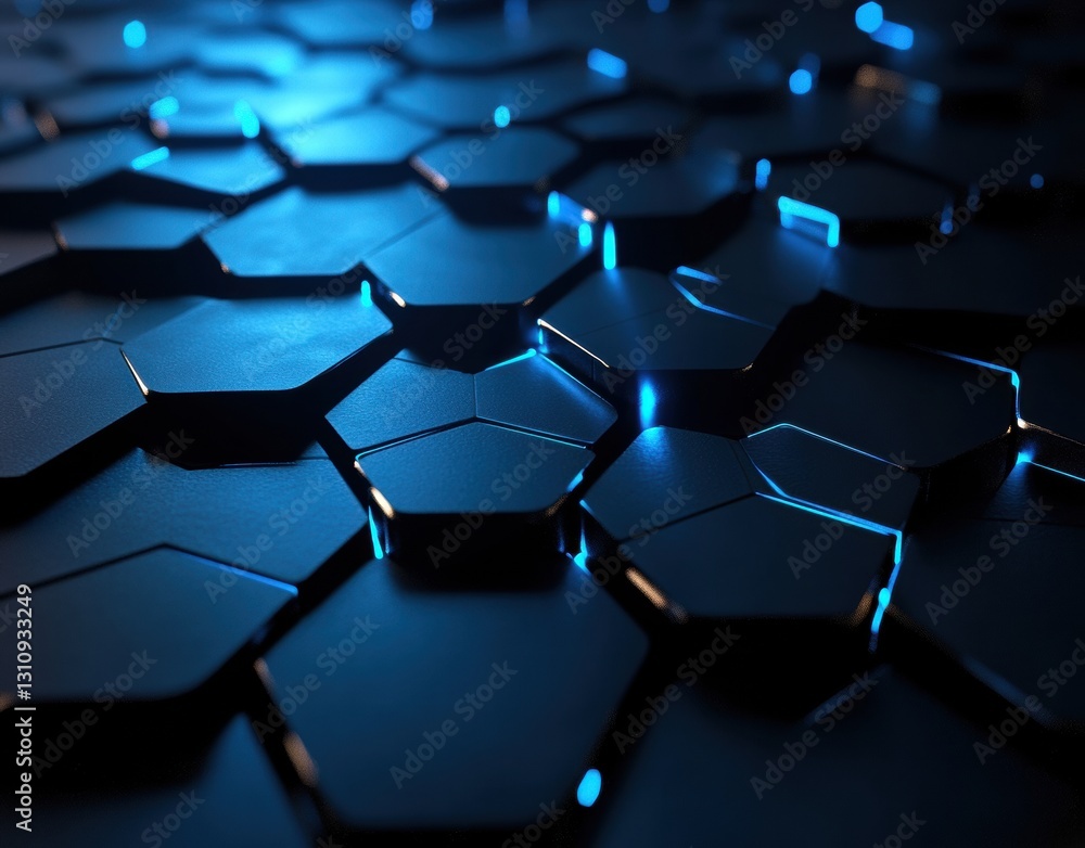 Fototapeta premium A close up of a blue and black patterned surface