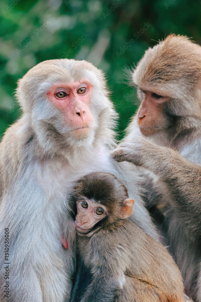 Dec 24 2024 Monkey Family Bonding in Nature Showing Parental Care and Affection Dec 24 2024 Monkey Family Bonding in Nature Showing Parental Care and Affection