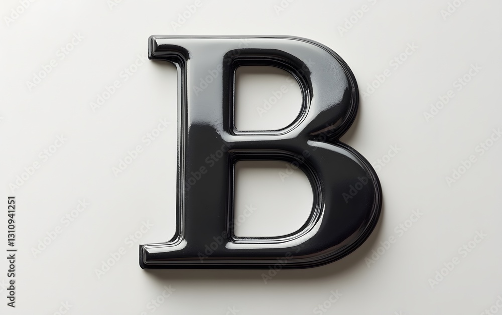 Obraz premium 80. Clean, sharp letter B displayed on a white backdrop