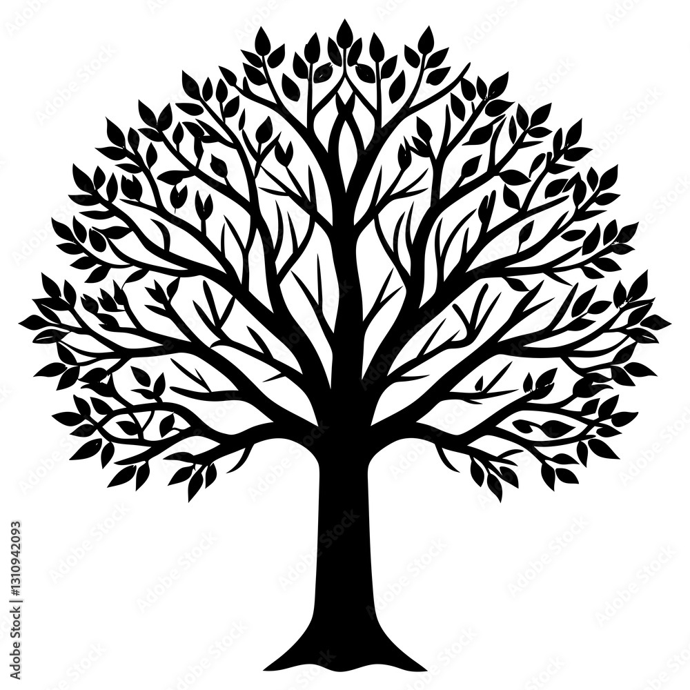 Obraz premium vector tree silhouette