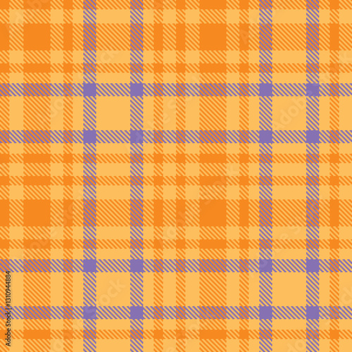 Modern Seamless Tartan in Dusty Butterscotch tones Fabric Design