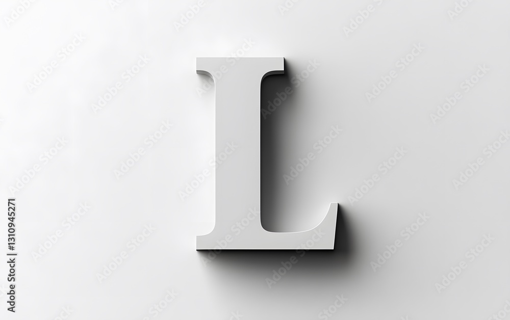 12. Simple, sans-serif letter L placed on white background 12. Simple, sans-serif letter L placed on white background