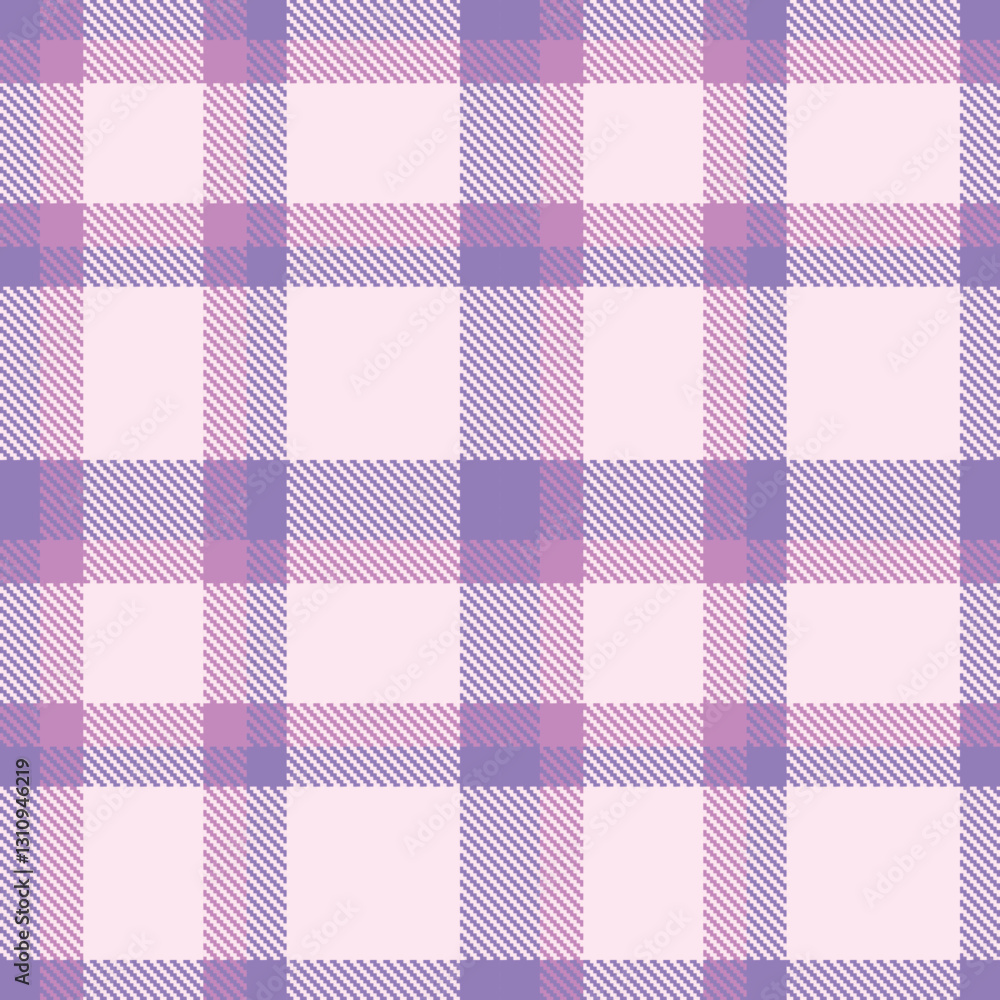 Modern Muted Wisteria Seamless Tartan Fabric Design Modern Muted Wisteria Seamless Tartan Fabric Design
