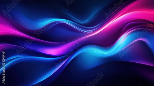 Wallpaper Mural Abstract Blue Pink Waves Digital Art Background Torontodigital.ca