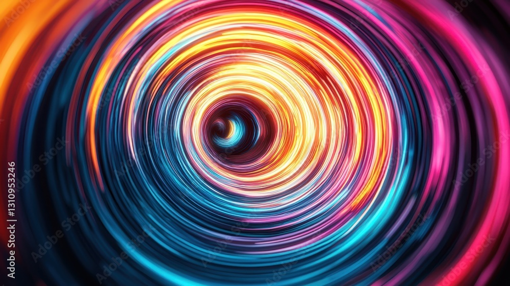 Colorful Spirals of Light in Dynamic Swirling Patterns Colorful Spirals of Light in Dynamic Swirling Patterns