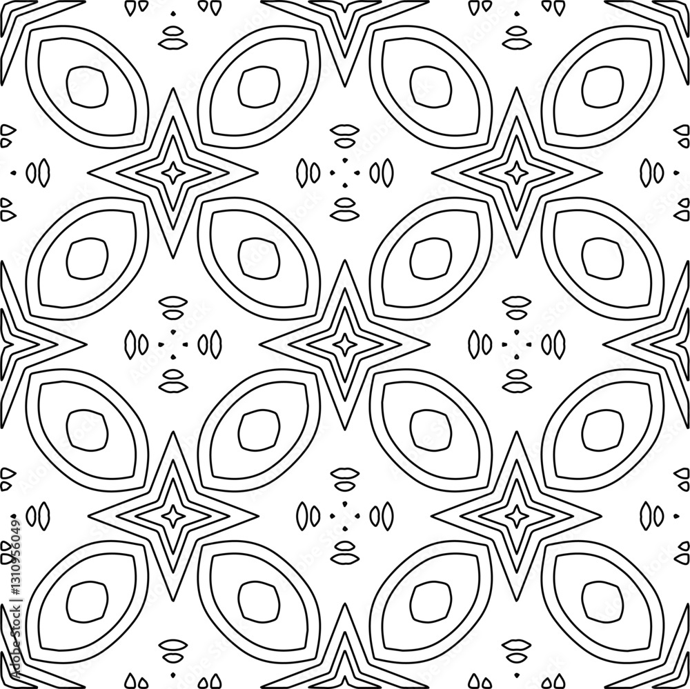 Obraz premium Repeat patterns.Abstract shapes from lines. Vector graphics for design, prints, decoration, cover, textile, digital wallpaper, web background, clothing, wrapping paper, fabric, cards, packaging.