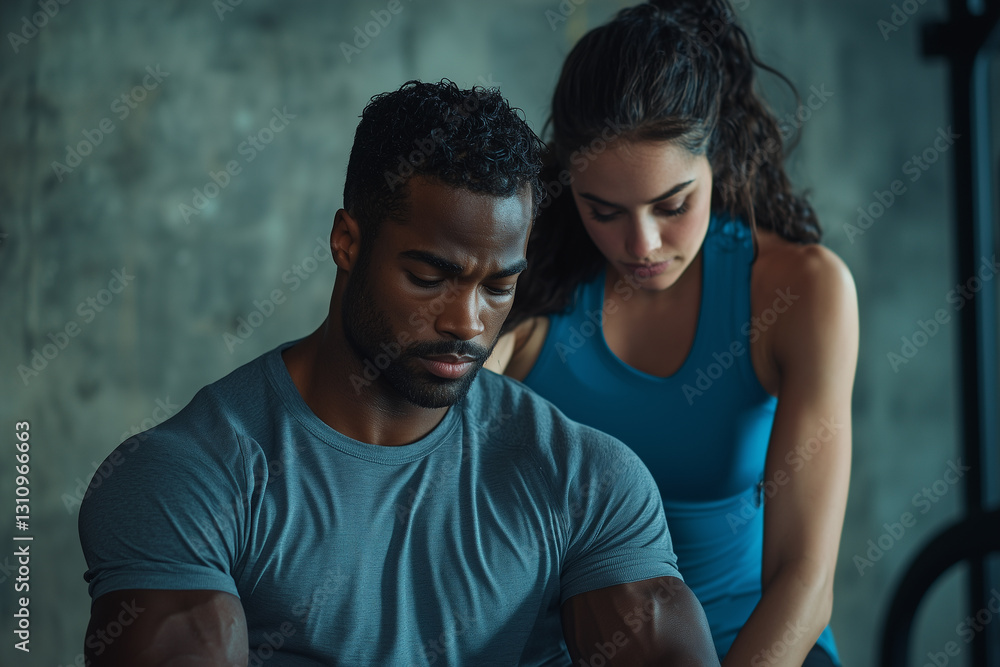 Fototapeta premium Focused Energies in Fitness Training