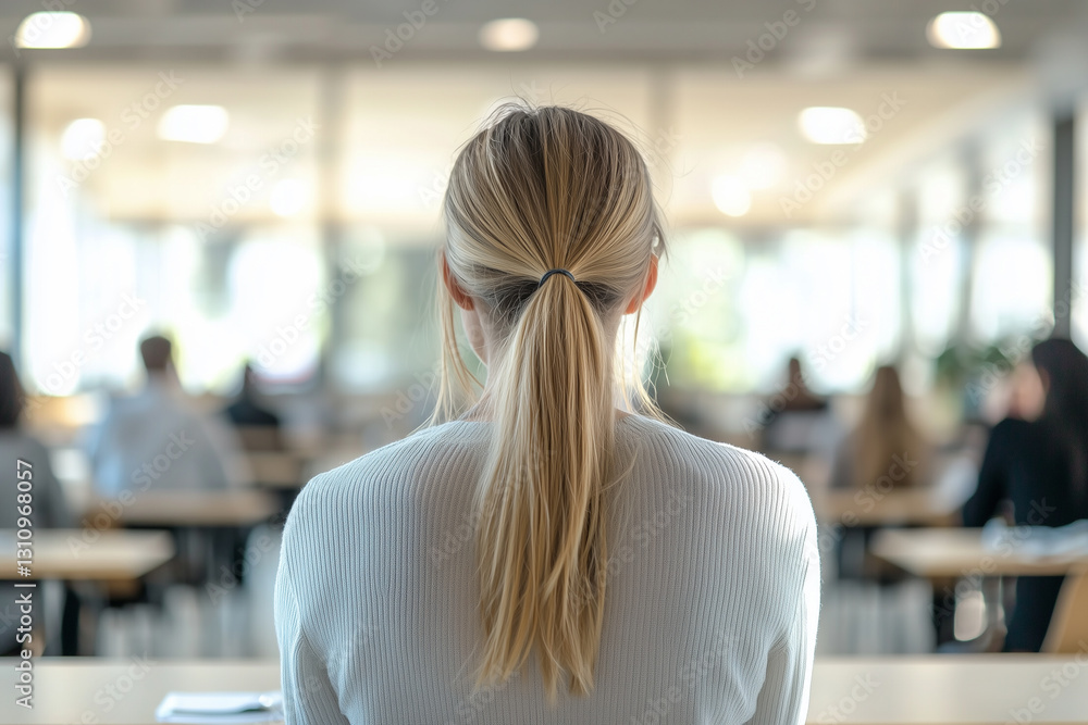 Obraz premium Student in Classroom Environment