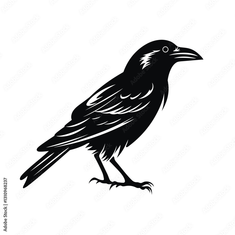 black silhouette of a raven black silhouette of a raven