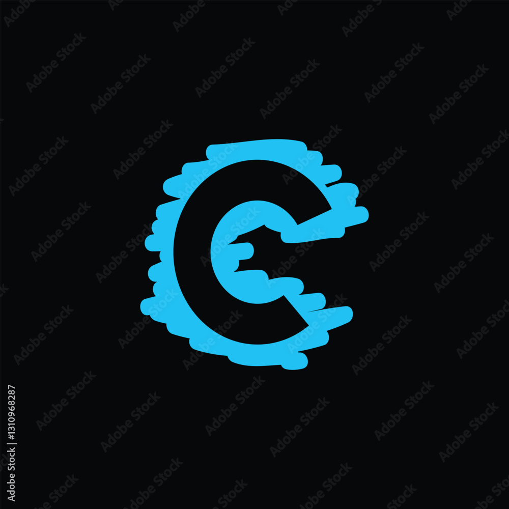 Obraz premium Minimalist Letter C Logo Icon Vector