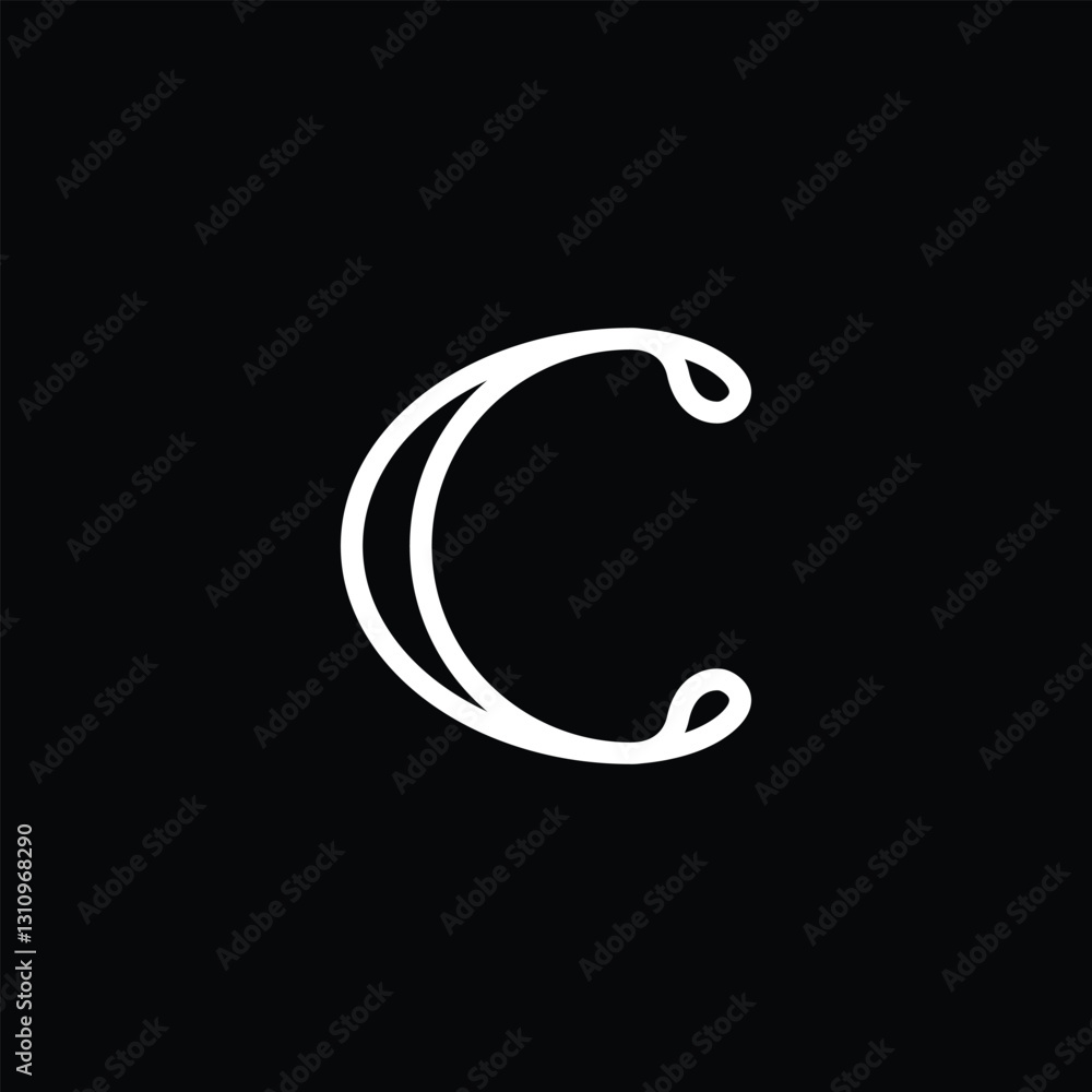 Fototapeta premium Minimalist Letter C Logo Icon Vector