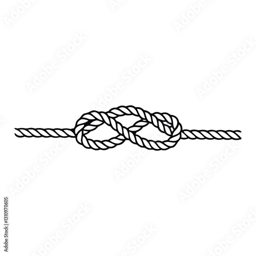 Nautical Rope Knot Vector Illustration for Digital Creations
