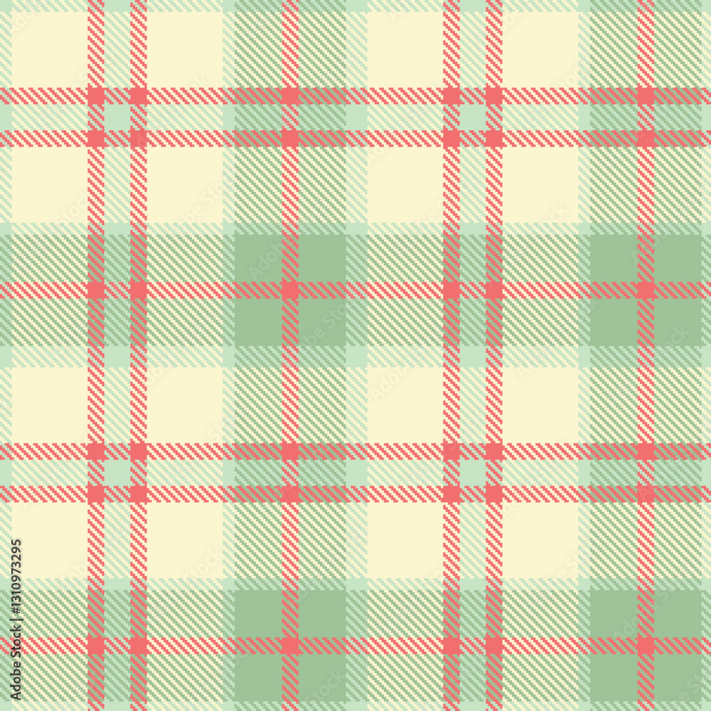 Light Light Sage and Bright Salmon Pink Seamless Tartan Fabric Design Light Light Sage and Bright Salmon Pink Seamless Tartan Fabric Design