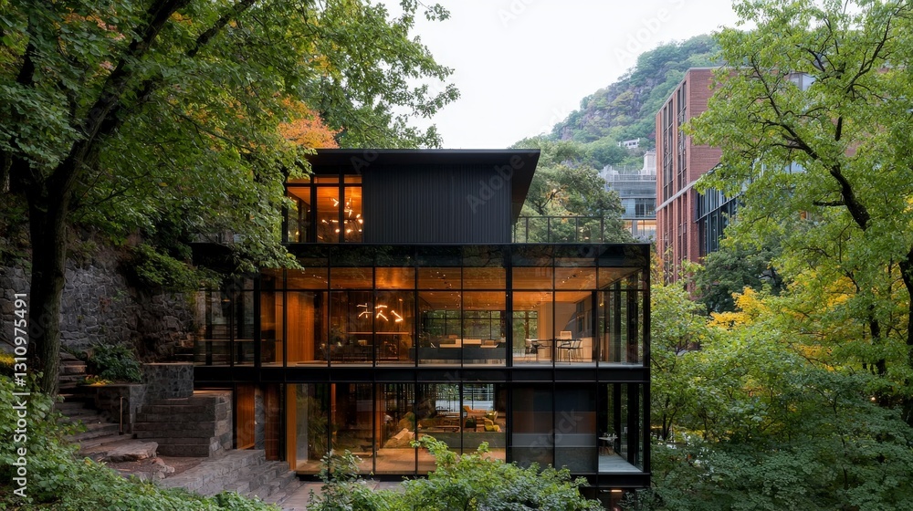 Modern Glass House in Lush Green Forest Sustainable Architecture Design Modern Glass House in Lush Green Forest Sustainable Architecture Design