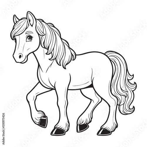 Wallpaper Mural A drawing of a horse with a tail and tail Silhouettes black vector  Torontodigital.ca