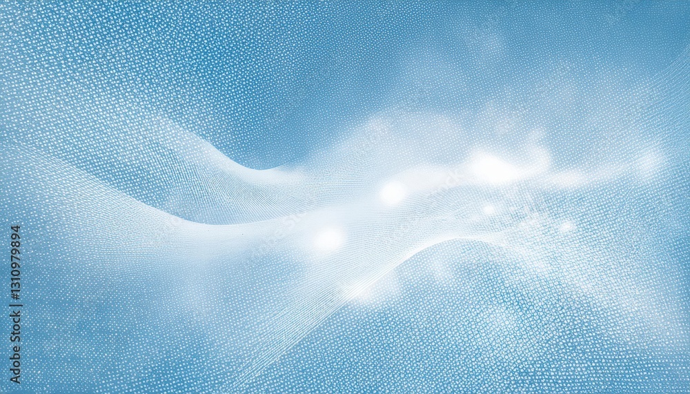 Obraz premium futuristic digital blue background with abstract light streaks, glowing pixel pattern, and soft bokeh for tech designs