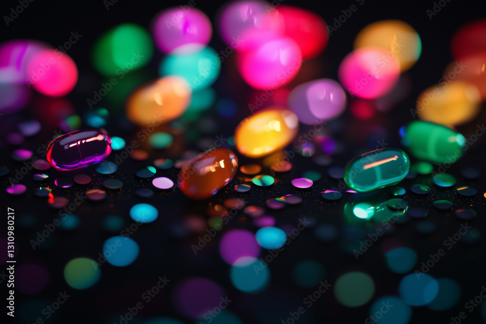 Colorful Reflection of Soft Capsules Colorful Reflection of Soft Capsules
