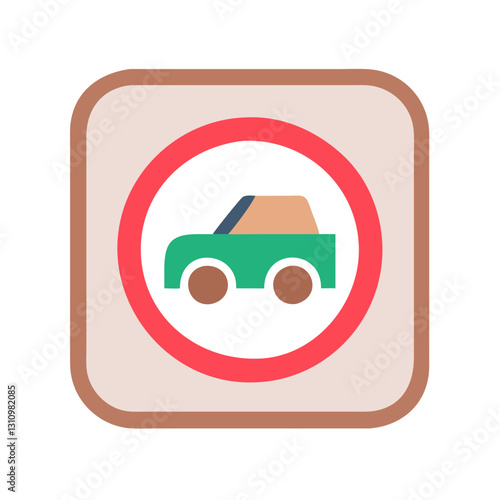 No cars allowed traffic sign