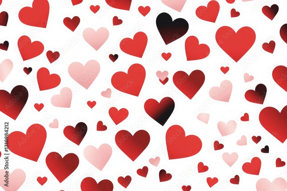 Red Heart Seamless Pattern Design for Valentine's Day Romance Red Heart Seamless Pattern Design for Valentine's Day Romance