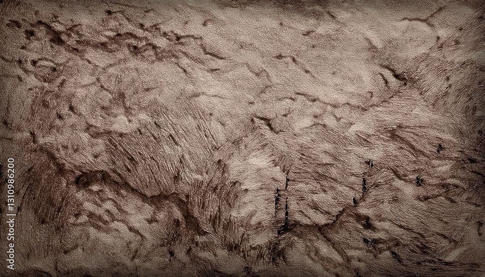 Fototapeta premium aerial view of textured desert landscape with small human figures, creating a surreal and abstract visual pattern