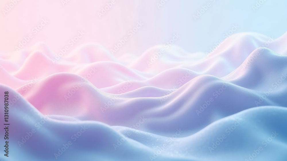 Obraz premium abstract background with wave soft color ,random wave,top left to down right,random wave,down left to top right,pink and blue light color,copy space for text,and economy system on buttom,and shadow in