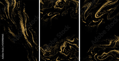 Abstract shiny gold glitter design element. For New Year, Merry Christmas greeting card design