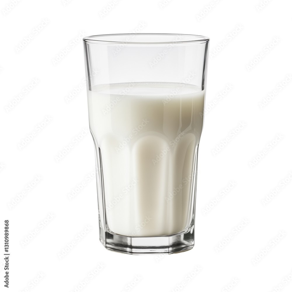 A glass of milk, isolated on transparent background A glass of milk, isolated on transparent background