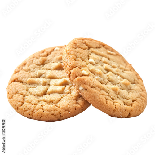 Fresh Cranberry White Chocolate Cookies isolated on white and transparent background. PNG cutout.