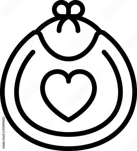 Bib baby icon