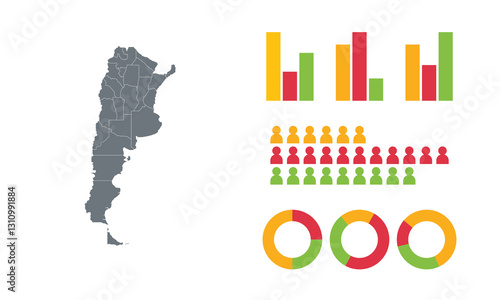 Detailed Map Infographic of Argentina