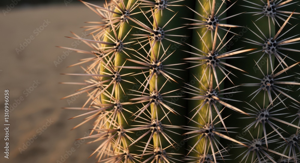 Close-up of Saguaro Cactus Spines in Desert Sunlight Detail Close-up of Saguaro Cactus Spines in Desert Sunlight Detail