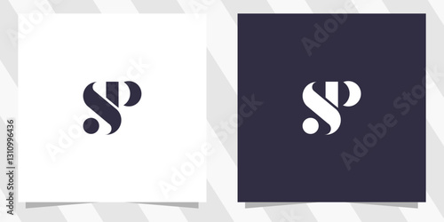 letter sp ps logo design