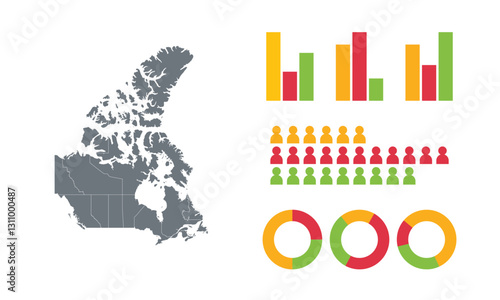 Detailed Map Infographic of Canada