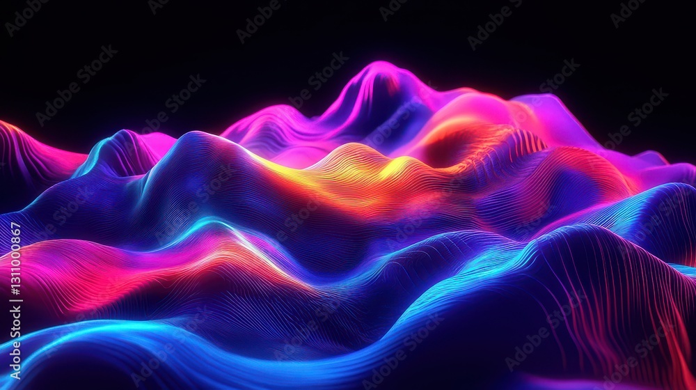 A vibrant, close-up view of a swirling wave of multicolored light gracefully undulating against a deep black background, creating a mesmerizing contrast that captivates the eye. A vibrant, close-up view of a swirling wave of multicolored light gracefully undulating against a deep black background, creating a mesmerizing contrast that captivates the eye.