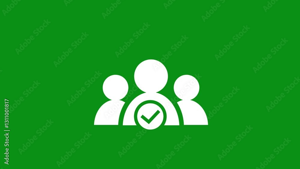 Teamwork concept completing meeting icon animated. Teamwork concept completing meeting icon animated.