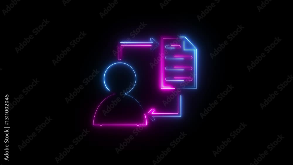 neon glow Company departments animation library. Business work flow animated white line icons. neon glow Company departments animation library. Business work flow animated white line icons.