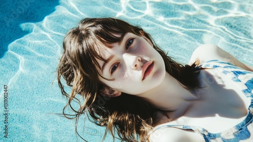The ease and relaxation of summer also shows the natural beauty of young wome...