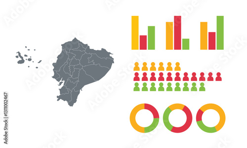 Detailed Map Infographic of Ecuador