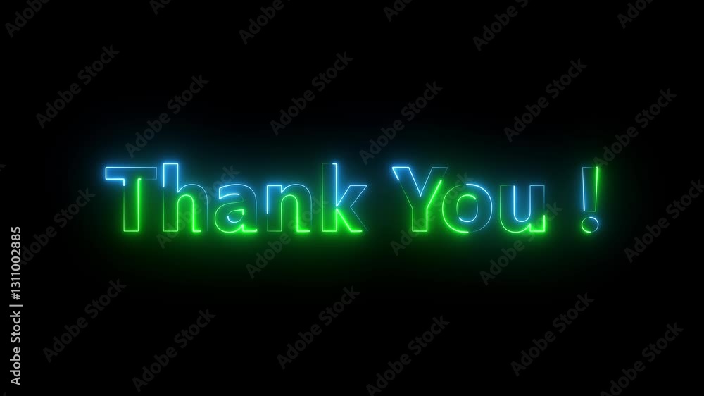 Thank You animated .Neon text Thank You. Animated Text Thank you Card Thank You animated .Neon text Thank You. Animated Text Thank you Card